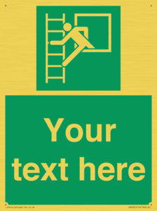 Custom Emergency Escape Ladder Sign